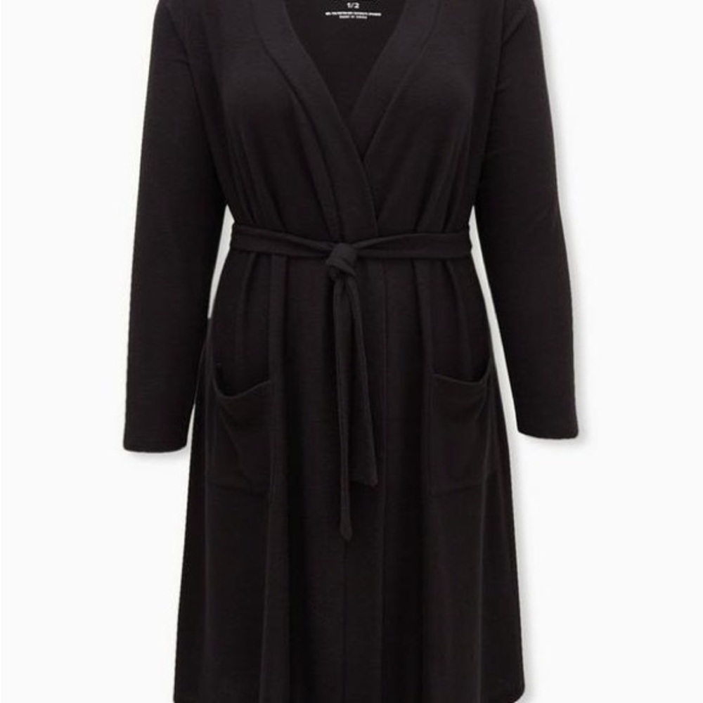 Torrid Super Soft Plush Lounge Belted Robe with Pockets